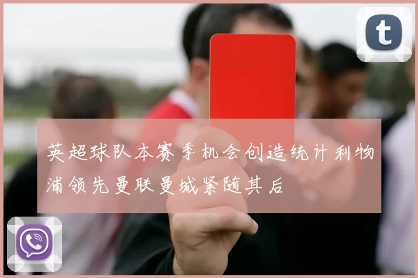 英超球队本赛季机会创造统计利物浦领先曼联曼城紧随其后